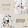 image:imageUmbra Flex Adhesive Shower Corner Shelf for Bathroom White  Strong adhesive backing secure wall attachment easy installation