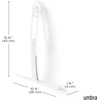 image:imageUmbra Flex Adhesive Shower Squeegee Extendable Handle 16Inch White  Rustproof silicone blade nondamaging wall installation fits tiles and drywall streakfree results recycled plasticPack of 3