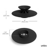 image:imageUmbra Flex Drain StopHair Catcher GreyBlack