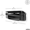 image:imageUmbra Flex Modern Bathrrom Caddy Bins Black  Strong adhesive backing secure wall attachment easy installationBlack