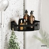 image:imageUmbra Flex Modern Bathrrom Caddy Bins Black  Strong adhesive backing secure wall attachment easy installationBlack