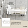 image:imageUmbra Flex Modern Bathrrom Caddy Bins White  Strong adhesive backing secure mounting easy installation