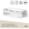 image:imageUmbra Flex Modern Bathrrom Caddy Bins White  Strong adhesive backing secure mounting easy installation