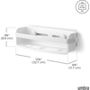 image:imageUmbra Flex Modern Bathrrom Caddy Bins White  Strong adhesive backing secure mounting easy installation