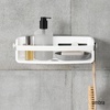 image:imageUmbra Flex Modern Bathrrom Caddy Bins White  Strong adhesive backing secure mounting easy installation