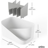 image:imageUmbra Glam Makeup Organizer with Removable Insert Medium White  Open top access multi compartment design fits bathroom vanity or desk space saving solution recycled plastic constructionMedium