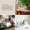 image:imageUmbra Glam Makeup Organizer with Removable Insert Medium White  Open top access multi compartment design fits bathroom vanity or desk space saving solution recycled plastic constructionMedium