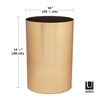 image:imageUmbra Metalla 475Gallon18L Trash Can Matte Brass LookBrass