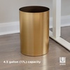 image:imageUmbra Metalla 475Gallon18L Trash Can Matte Brass LookBrass