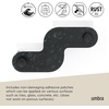 image:imageUmbra Nami Shower Caddy Adhesive No Drill Bathroom Set of 2 Ocean Black  Waterproof construction integrated drainage rustfree holds 6 lbsOcean Black