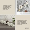 image:imageUmbra Nami Shower Caddy Adhesive No Drill Bathroom Set of 2 Ocean Black  Waterproof construction integrated drainage rustfree holds 6 lbsOcean Sand