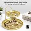 image:imageUmbra Poise Large Double Attractive Storage You Can Leave Out TwoTiered Jewelry Tray BlackBrass