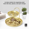 image:imageUmbra Poise Large Double Attractive Storage You Can Leave Out TwoTiered Jewelry Tray BlackBrass
