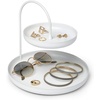 image:imageUmbra Poise Large Double Attractive Storage You Can Leave Out TwoTiered Jewelry Tray BlackWhite