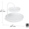 image:imageUmbra Poise Large Double Attractive Storage You Can Leave Out TwoTiered Jewelry Tray BlackWhite