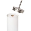 image:imageUmbra Portaloo Toilet Paper Stand Freestanding with Storage WhiteNickel  Steel construction builtin tray holds three rolls compact design easy to move fits corners bathroom organizerWhiteNickel