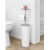 image:imageUmbra Portaloo Toilet Paper Stand Freestanding with Storage WhiteNickel  Steel construction builtin tray holds three rolls compact design easy to move fits corners bathroom organizerWhiteNickel