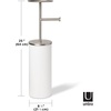 image:imageUmbra Portaloo Toilet Paper Stand Freestanding with Storage WhiteNickel  Steel construction builtin tray holds three rolls compact design easy to move fits corners bathroom organizerWhiteNickel