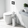image:imageUmbra Portaloo Toilet Paper Stand Freestanding with Storage WhiteNickel  Steel construction builtin tray holds three rolls compact design easy to move fits corners bathroom organizerWhiteNickel