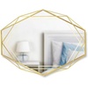 image:imageUmbra Prisma Modern Geometric Shaped Oval Mirror Wall Decor for Bedroom Bathroom Living Dining Room 225 Length x 17 Height x 375 Width CopperBrass