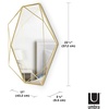 image:imageUmbra Prisma Modern Geometric Shaped Oval Mirror Wall Decor for Bedroom Bathroom Living Dining Room 225 Length x 17 Height x 375 Width CopperBrass