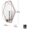 image:imageUmbra Prisma Modern Geometric Shaped Oval Mirror Wall Decor for Bedroom Bathroom Living Dining Room 225 Length x 17 Height x 375 Width CopperCopper