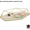 image:imageUmbra Prisma Tray Geometric Plated Jewelry Storage Matte BrassBrass