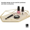 image:imageUmbra Prisma Tray Geometric Plated Jewelry Storage Matte BrassBrass