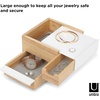 image:imageUmbra Stowit Jewelry Box  Modern Keepsake Storage Organizer with Hidden Compartment Drawers for Ring Bracelet Watch Necklace Earrings and AccessoriesWhiteNatural