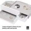 image:imageUmbra Stowit Jewelry Box  Modern Keepsake Storage Organizer with Hidden Compartment Drawers for Ring Bracelet Watch Necklace Earrings and AccessoriesWhiteNickel