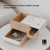 image:imageUmbra Stowit Jewelry Box  Modern Keepsake Storage Organizer with Hidden Compartment Drawers for Ring Bracelet Watch Necklace Earrings and AccessoriesWhiteNatural