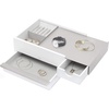 image:imageUmbra Stowit Jewelry Box  Modern Keepsake Storage Organizer with Hidden Compartment Drawers for Ring Bracelet Watch Necklace Earrings and AccessoriesWhiteNickel