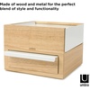 image:imageUmbra Stowit Jewelry Box  Modern Keepsake Storage Organizer with Hidden Compartment Drawers for Ring Bracelet Watch Necklace Earrings and AccessoriesWhiteNatural