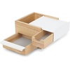 image:imageUmbra Stowit Jewelry Box  Modern Keepsake Storage Organizer with Hidden Compartment Drawers for Ring Bracelet Watch Necklace Earrings and AccessoriesWhiteNatural