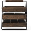 image:imageUmbra Terrace Jewelry Tray 3Tier Sliding Organizer BlackWalnut  Rubberwood linenlined compartments metal frame vertical storage protects delicate items different dividers7 x 10 x 8 inches