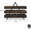 image:imageUmbra Terrace Jewelry Tray 3Tier Sliding Organizer BlackWalnut  Rubberwood linenlined compartments metal frame vertical storage protects delicate items different dividers7 x 10 x 8 inches