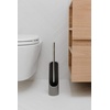 image:imageUmbra Touch Toilet Brush with Holder Weighted Base White  Slim profile bathroom storage easy to clean matte plastic finishGray