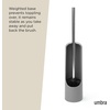 image:imageUmbra Touch Toilet Brush with Holder Weighted Base White  Slim profile bathroom storage easy to clean matte plastic finishGray