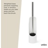 image:imageUmbra Touch Toilet Brush with Holder Weighted Base White  Slim profile bathroom storage easy to clean matte plastic finishWhite