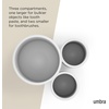 image:imageUmbra Touch Toothbrush Holder 3Compartment Toothpaste Organizer White  Matte finish easy to clean compact design durable material recycled plasticWhite
