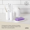 image:imageUmbra Touch Toothbrush Holder 3Compartment Toothpaste Organizer White  Matte finish easy to clean compact design durable material recycled plasticWhite