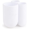 image:imageUmbra Touch Toothbrush Holder 3Compartment Toothpaste Organizer White  Matte finish easy to clean compact design durable material recycled plasticWhite
