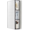 image:imageUmbra Cubiko 24x12 Rectangular Black Metal Bathroom Mirror Storage Cabinet with 3 Shelves  Hidden 3 Shelves Behind Mirror PowderCoated Steel 12 X 515 X 2425 in Holds Up to 40 Lb Mounting Hardware Included