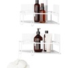 image:imageUmbra Cubiko Shower Caddy Metal Corner Shelf with Adhesive White  Waterproof construction holds 10 lbs per bin rust resistant finish nondamaging install includes hooks set of 2White
