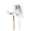 image:imageUmbra Flex Adhesive Double Hook Removable Shower Towel Hook White  Rust proof easy to clean fits tiles and drywall bathroom organizer recycled plasticHook