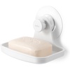 image:imageUmbra Flex Adhesive Double Hook Removable Shower Towel Hook White  Rust proof easy to clean fits tiles and drywall bathroom organizer recycled plasticSoap Dish