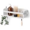 image:imageUmbra Flex Modern Bathrrom Caddy Bins White  Strong adhesive backing secure mounting easy installation