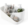 image:imageUmbra Glam Makeup Organizer with Removable Insert Medium White  Open top access multi compartment design fits bathroom vanity or desk space saving solution recycled plastic constructionMedium