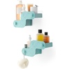image:imageUmbra Nami Shower Caddy Adhesive No Drill Bathroom Set of 2 Ocean Black  Waterproof construction integrated drainage rustfree holds 6 lbsOcean Blue