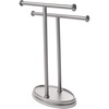 image:imageUmbra Palm Double Hand Towel Tree Brushed Nickel 2 Towels Holder and Accessories Stand for Bathroom Vanities  Slim Modern Durable Bars With Base Serves as a Jewelry Tray for Rings 425 Length x 105 Height x 375 Width Model021019410Modern